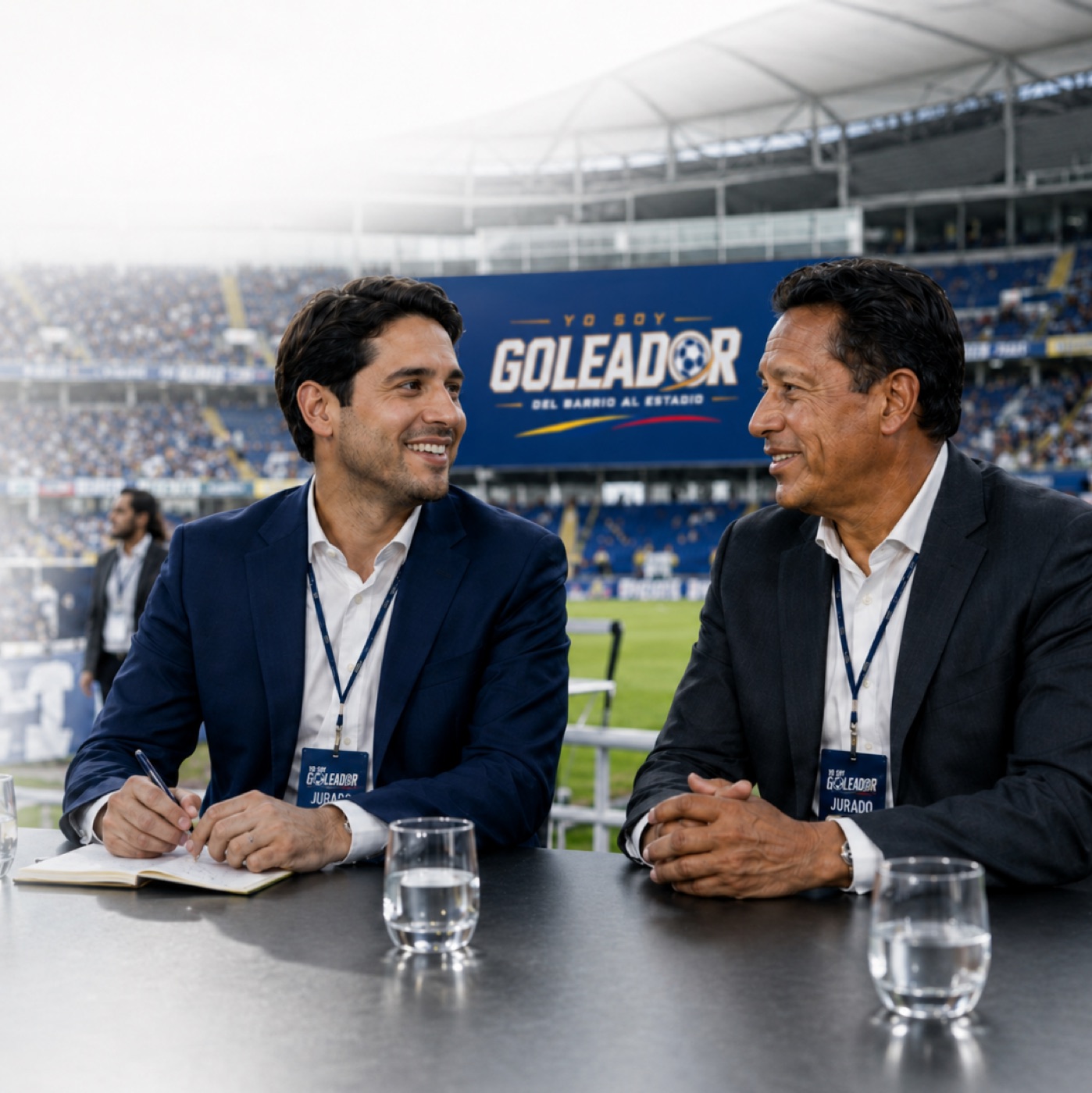 Jurados empresariales de Yo Soy Goleador en el estadio